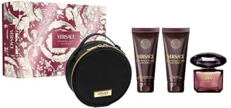 Versace Crystal Noir Eau de Parfum Gift Set 2025-90ml EDP, 100ml Body Lotion, 100ml Shower Gel and Pouch