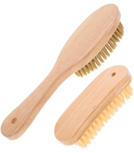 Kisangel Brosse pour Enlever Le Sable de Plage et Nettoyage Planche de Surf, pour Surfeurs, Lot de 2 Brosses Ovales à Poils Doux et Longs Poils Durs, Accessoire Léger et Portable pour Nettoyage Plage