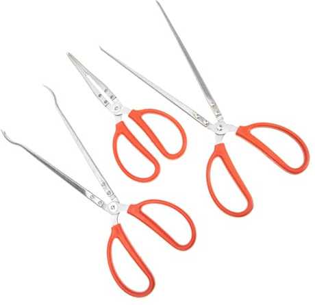 HOODANCOS 3 pezzi Pinze in Acciaio Inossidabile per Granchi e Aragoste Strumento Antiscivolo Multiuso per Pesca e Gamberi Impugnatura Ergonomica e Serraggio Sicuro Accessori Acquario e