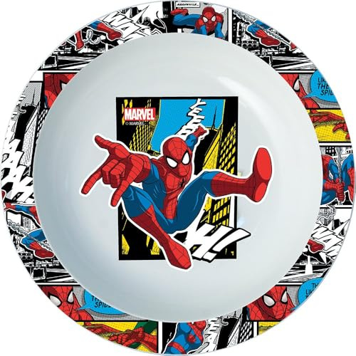 Piatto Fondo Originale Spiderman in plastica rigida per bambini