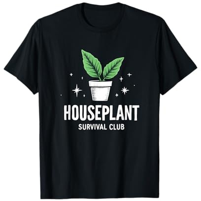 Houseplant Survival Club Piantofilo Indoor Ironico Maglietta