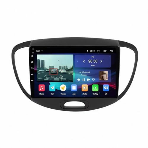 Autoradio Car Navigation per Hyundai Grand i10 2007-2013 Ips Schermo Tattile Supporto Gps Navigatore Wireless Radio Carplay Android Auto Wifi Dab+, 4 Nucleo 1G+32G