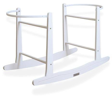 Clair de Lune Soporte para cesta mecedora de moisés, color blanco