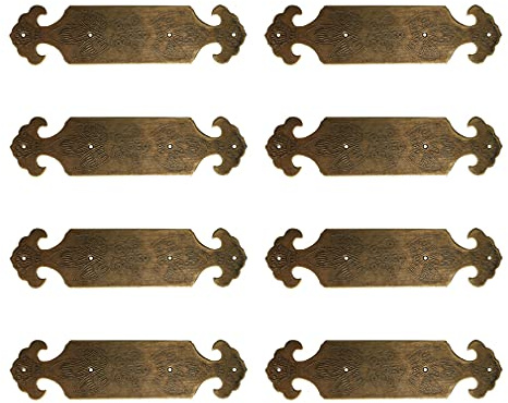 Tiazza 8 Stücke Rechtwinklig Messing Box Eckenschutz Eckstreben Hardware Schreibtisch Kantenschutz Holz Schmuckschatulle Bilderrahmen Zubehör (Gerade Stange)
