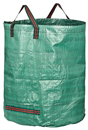 GardenMate 5 x 500 l trädgårdspåse professionell med dubbel botten – lövsäck trädgårdsavfallspåse stabil – trädgårdssäck – lövsäckar, gröna skärsäckar vikbara, stora, robust av polypropylentyg 150 GSM