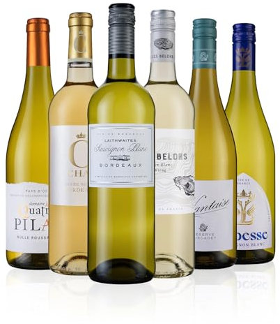 Laithwaites French White Wine Selection - Case of 6 Mixed Bottles (75cl) - French - La Nantaise Muscadet, Laithwaites Sauvignon Blanc & More