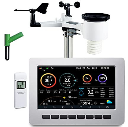 froggit HP1000SE PRO Wi-Fi WLAN Internet Funkwetterstation Wetterserver + DP100 Bodenfeuchte Funksensor