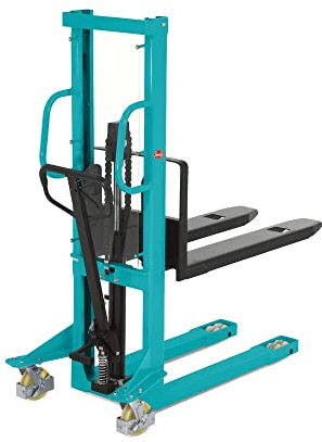 Ameise Hydraulik-Stapler PSM | 1.000 kg Tragkraft | 1.600 mm Hubhöhe | 1.100 mm Gabellänge | Einfach-Hubgerüst | Hochleistungs-Hydraulikpumpe | Hochhubwagen manuell