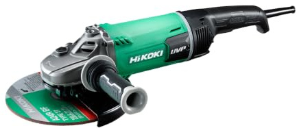 HiKOKI G23UDY2WKZ Winkelschleifer 230 mm, 2600 W Trennschleifer 230 V | Flacher Getriebekopf, UVP Antivibrationsmechanismus, staubgeschützte Kugellager, vibrationsgedämpfter Griff, 230 mm