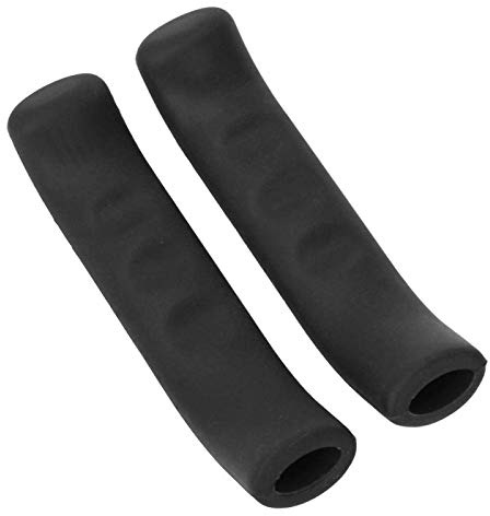 Bromshandtag, 1 par fällbart silikonskyddsstötabsorberande greppskydd Bromshandtag täcker vägcykel(Black)