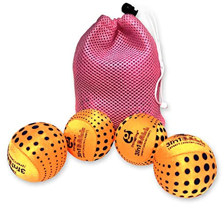Tvättbara jongleringsbollar för nybörjare och proffs, 4 stycken, 100 g vardera – mjuka och lätta att öva jongleringsbollar för vuxna (orange)