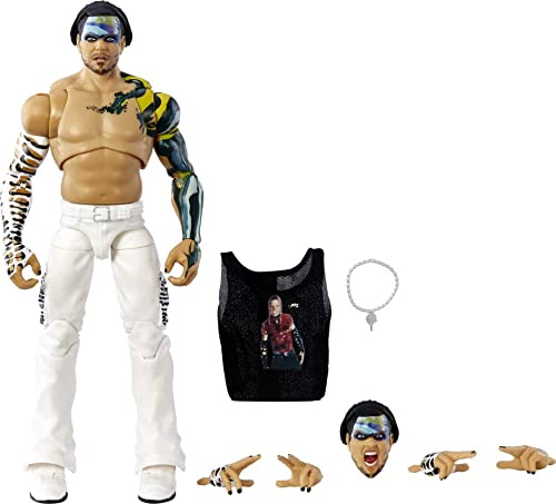 WWE Ultimate Edition Jeff Hardy Action-Figur, 15,2 cm großes Sammlerstück mit austauschbarem Kopf, austauschbaren Händen und Eingangsausrüstung für Kinder ab 8 Jahren