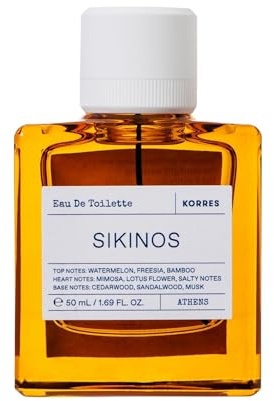 KORRES SIKINOS Eau de Toilette für Herren und Damen, unisex Duft, aquatisch & floral, vegan, 50 ml