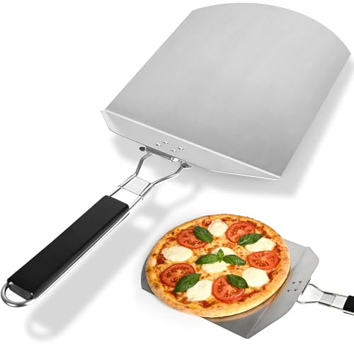 Dc Casa Pala Chef per Pizza Professionale da Pizzaiolo Pieghevole Salvaspazio per Forno Elettrico Casalingo 37X25X6CM