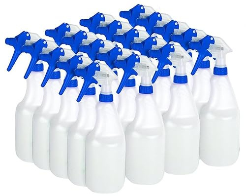 Xylo 20x Complete Pack Of 750ml Blue Coloured Hand Trigger Spray Bottles for Cleaning, Gardening and Feeding, Industrial & Domestic (Blue)