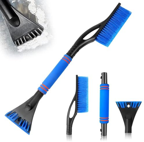 AOMAIGAD Brosse à Neige pour Voiture,2 en 1 Grattoir à Glace et Brosse à Neige,Grattoir à Glace, Gratte Pare Brise, Gratte Glace Voiture, avec poignée en Mousse antidérapante,pour Voitures