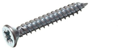 100 X 8x1 Inch Twin Thread Wood Screws - BZP Zinc-Plated Steel