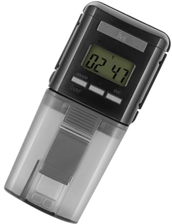 BESPORTBLE 1stück Automatischer Fischfutterautomat Mit LCD-Display Einstellbare Fütterungszeiten Für Aquarien Und Zierfische Energiesparend Einfache Befüllung Geeignet Für Flocken Und