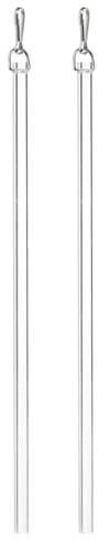 QUARKZMAN 2 Unidades Varilla de Tirar para Cortinas Transparente de 30cm | Pieza de Repuesto de Varilla de Persiana de Acrílico, con Gancho