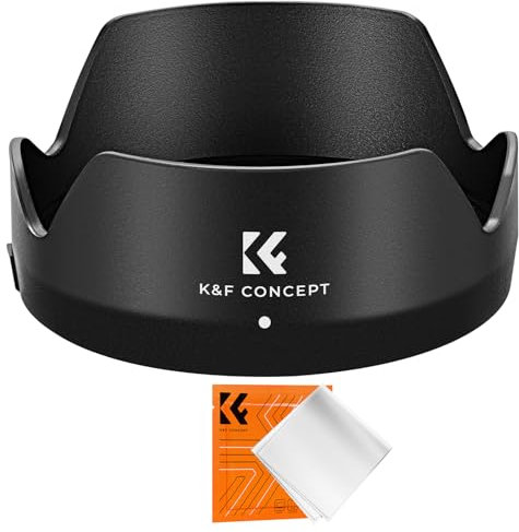 K&F CONCEPT ES-68 Lens Hood for Canon EF 50mm f/1.8 STM Lens, 49mm Bayonet Lens Hood, Reversible Sun Shade Lens Protector with Cleaning Cloth