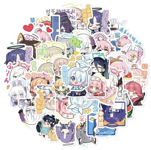 Azur Lanes Aufkleber, 50 Pcs Funny Niedlich Figur Vinyl Wasserdichte Stickers Für Party, Wasserflasche Scrapbook Laptop Skateboard Computer Für Teens Studenten