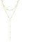 WENRENMK Y-förmige Damenkette Gold - 14 Karat vergoldete lange Kette Damen - sternförmige mehrlagige Perlenkette in Y-Form - goldene Kette Damen