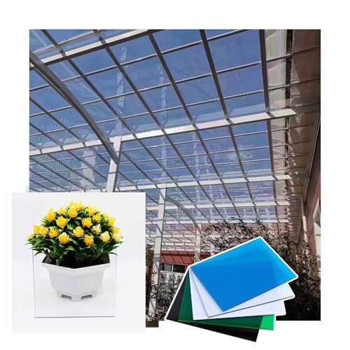 1,2 mm dicke Polycarbonatplatten Durchsichtige Gewächshausdachplatten Ersatzplatten für den Außenbereich, für Schuppen, Terrassen, Trennwände und Pergolen zuschneiden(CLEAR,0.8x9m/2.62x29.52ft)
