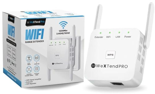 WeXtend Pro 5G Wireless WiFi Extender Signal Booster, Extend Your Wi-Fi Signal in Your Home, Plug It in and Boost Your Wi-Fi Signal for Home or Office (300 Mbps)