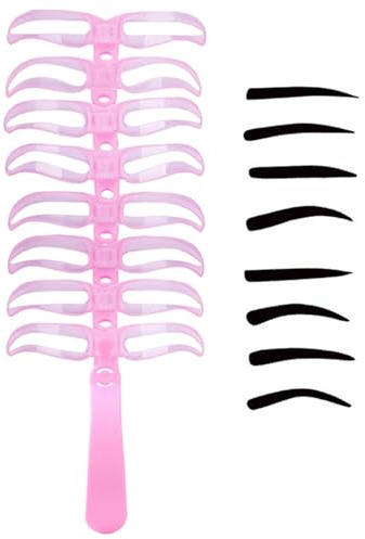 Gabarits Sources, Ensemble De Huit Formes Pour Sourcils, Outil Portable Et Lavable Pour Une Application Précise Lors De Voyages Fêtes Rendez-Vous
