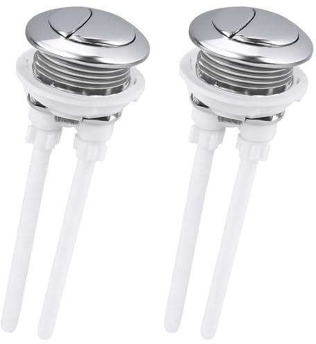 2PCS Boutons de Chasse d'eau de Remplacement 38mm, Double Poussoir Haute Pression Remplacement Réservoir Toilette Accessoire, Économique Durable Facile à Installer