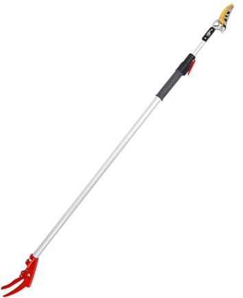 MagiDeal Tijeras de podar de Largo Alcance, Tijeras de podar telescópicas, Herramienta práctica de jardinería, podadora de pértiga y recolector de Frutas.