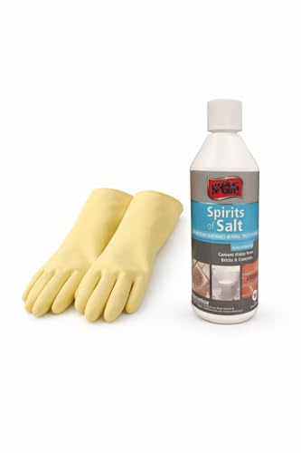 Hydrochloric Acid Toilet Cleaner Bundle with Protective Gloves – Household Drain Cleaning and Hand Protection Set