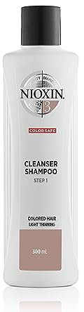 NIOXIN System 3 Cleanser Shampoo (300 ml) – Shampoo gegen Haarausfall für coloriertes, dezent dünner werdendes Haar – Tiefenreinigungsshampoo zur Haarverdichtung