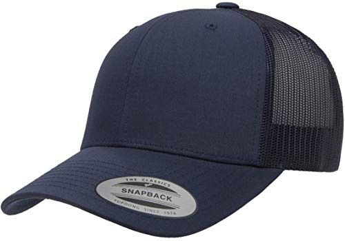 Yupoong Single Trucker Hat, Navy, 3XL