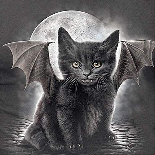 Puzzle 5000 Teile Erwachsene Katze mit schwarzen Flügeln, Farbenfrohes Puzzle für Erwachsene und Kinder ab 14 Jahren Klassische Puzzles Geschicklichkeitsspiel für die ganze Familie-61.61x41.53 Zoll (
