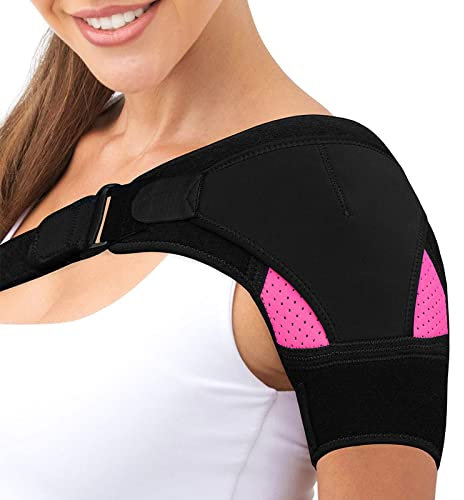 CTDMJ Schulterbandage für Frauen, Verstellbare Doppelte Unterstützung am Schultergelenk Neopren Schulterstütze, Schulter Unterstützung Bandage für Verletzungsprävention Genesung Sportverletzungen