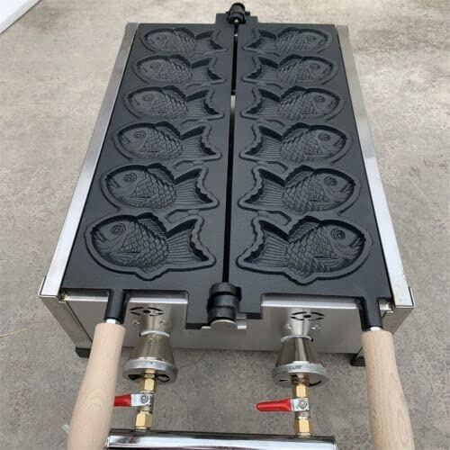 Canglan Technology Commercial Non-Stick LPG Taiyaki Maker Fish Type Waffle Machine 6pcs/time