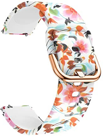 FACDEM 18 mm Smartwatch-Armband für Garmin Venu 2S/Vivoactive 3S 4S Silikon-Armband Ersatzarmband Zubehör für Active S Armband, 18mm For Venu 2S, Achat