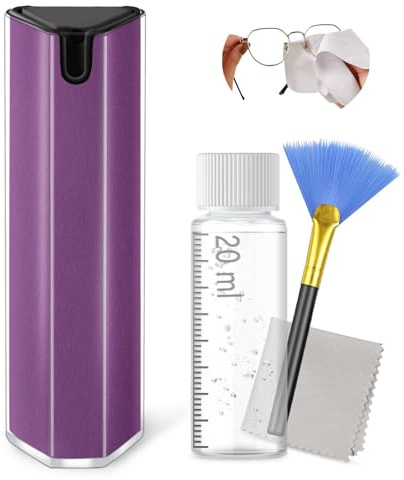 Skärmrengörare JiaTeums Allt i ett rengöringsspray för skärm, display, bildisplay, smartphone och tabletter, rengöringsset 18ml + 20ml (Lila)