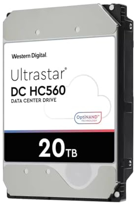 WD Ultrastar DC HC560 - Disco Duro - 20 TB - Interno - 3,5 (8,9 cm) - SAS 12 GB/s - 7200 RPM - búfer: 512 MB