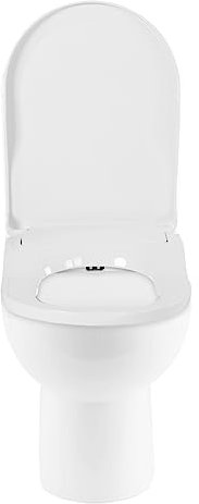 Abattant de WC pour bidet avec nettoyage arrière et femelle non électrique - Double buses - Blanc