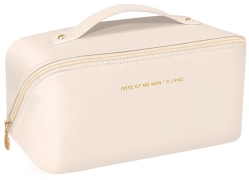 GroßE KapazitäT Kosmetiktasche Damen， MäPpchen Make Up Bag Schminktasche FedermäPpchen Kosmetik Reise TäSchchen Kosmetikbeutel Mit FäChern