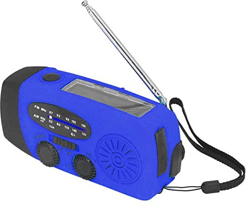 Radio Solaire à Manivelle IPX3 Étanche Lanterne Multifonctionnelle Avec Chargement USB Portable Pour Le Camping (Modèle Européen)