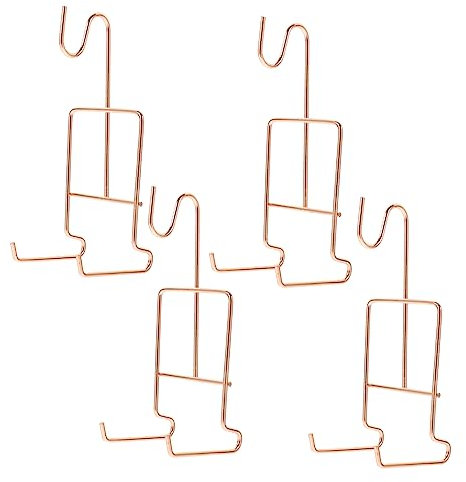 DECHOUS 8pcs Cup Holder Tray Metal Cup Saucer Holder Coffee Station Organizer Mug Display Rack Hanging Rack