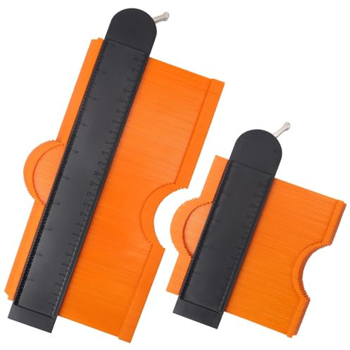 Konturenlehre mit Feststeller 10+5 Zoll/25+12cm, Konturenlehre Groß Kontur Duplikator laminatschneider Konturmessgerät Profillehre, Holzbearbeitungs laminat werkzeug, Geburtstags Geschenke für Männer