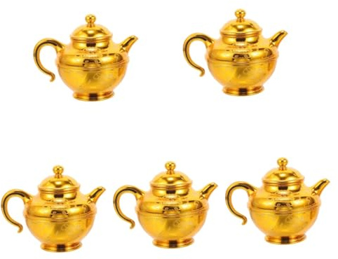 Amosfun 5 Pièces Verre De Vin Pot D'offrande Bouddha Pot De Vin Offrande Bouddhiste Décorations Pour Le Salon Cafetière Vintage Carafe à Vin Ancienne Théière Pp Réutilisable