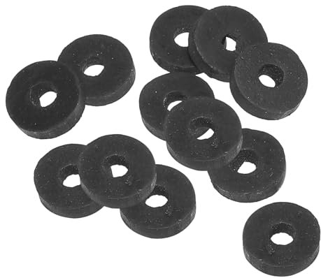 PATIKIL 12pz Rondelle Piatte in Gomma M4, Rondella Piatta 4mm ID x 13,8mm OD x 3mm Spessore Anello Tenuta Separatore Guarnizione per Tubo Rubinetto Tubo Acqua Bullone Fissaggio, Nero