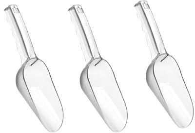 LVVXIXI Paletta per ghiaccio in plastica trasparente, da 350 ml, paletta per ghiaccio Alec, paletta da cucina per secchiello per ghiaccio, popcorn, chicchi di caffè, farina