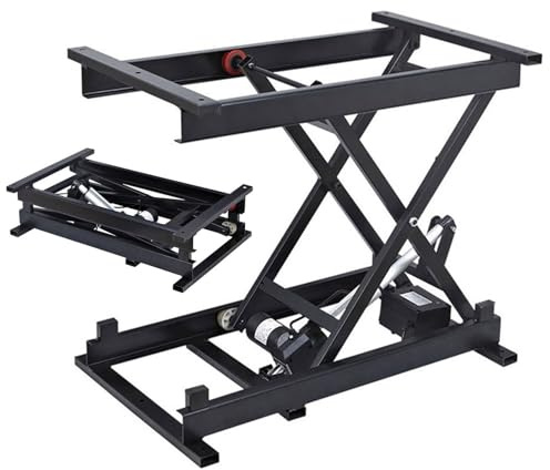 Mesa elevadora de tijera con plataforma elevadora eléctrica, capacidad de carga de 110 lb, altura ajustable de 100 a 310 mm, 400 x 320 x 310 mm,Wired