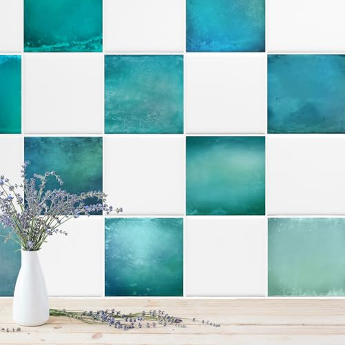 GRAZDesign Fliesenaufkleber Set - Maritim Design, Selbstklebende Dekorfolien für Küche & Bad, Wasserfest DIY Wanddekoration - 15x20cm